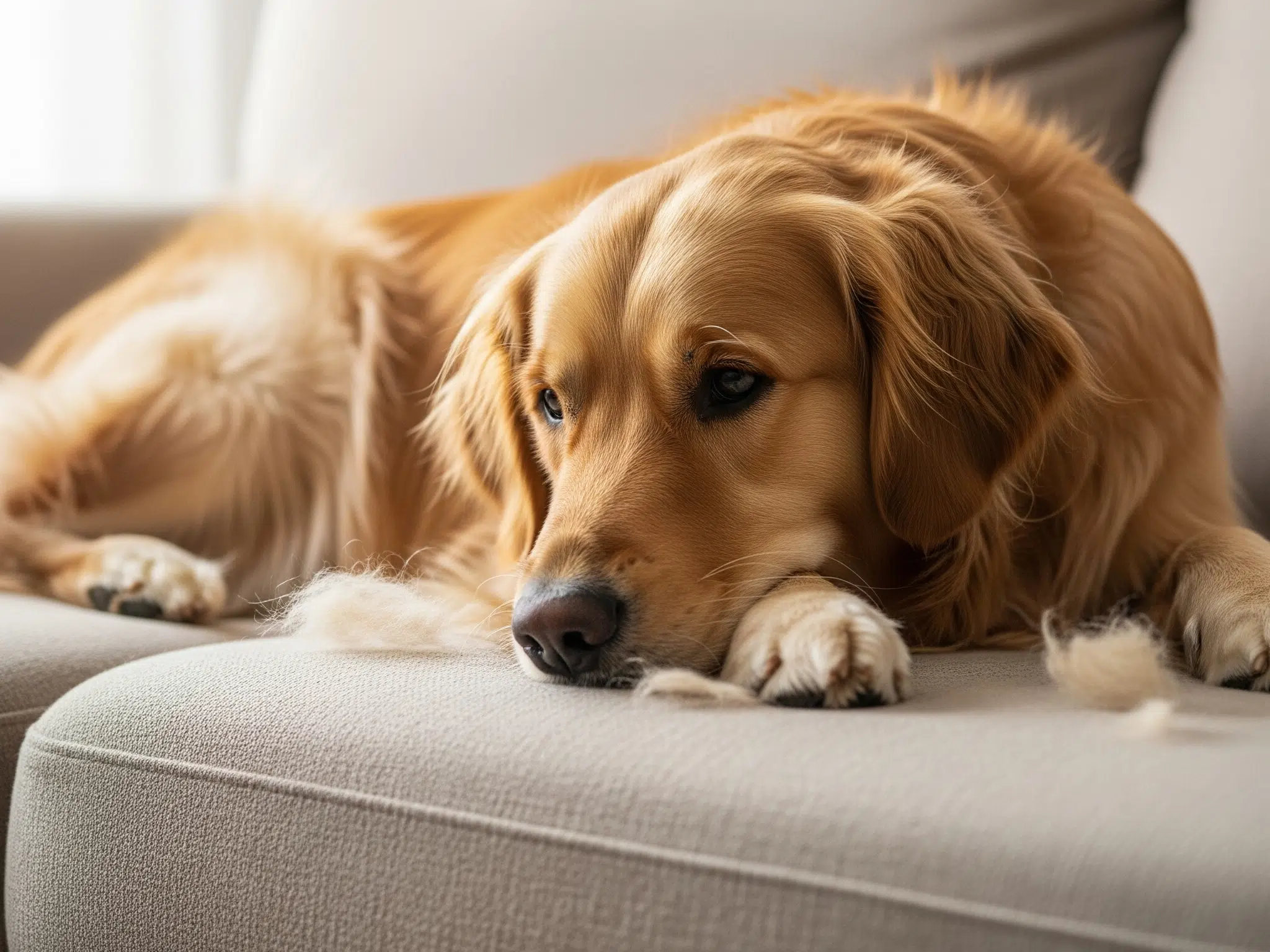 Pet on couch
