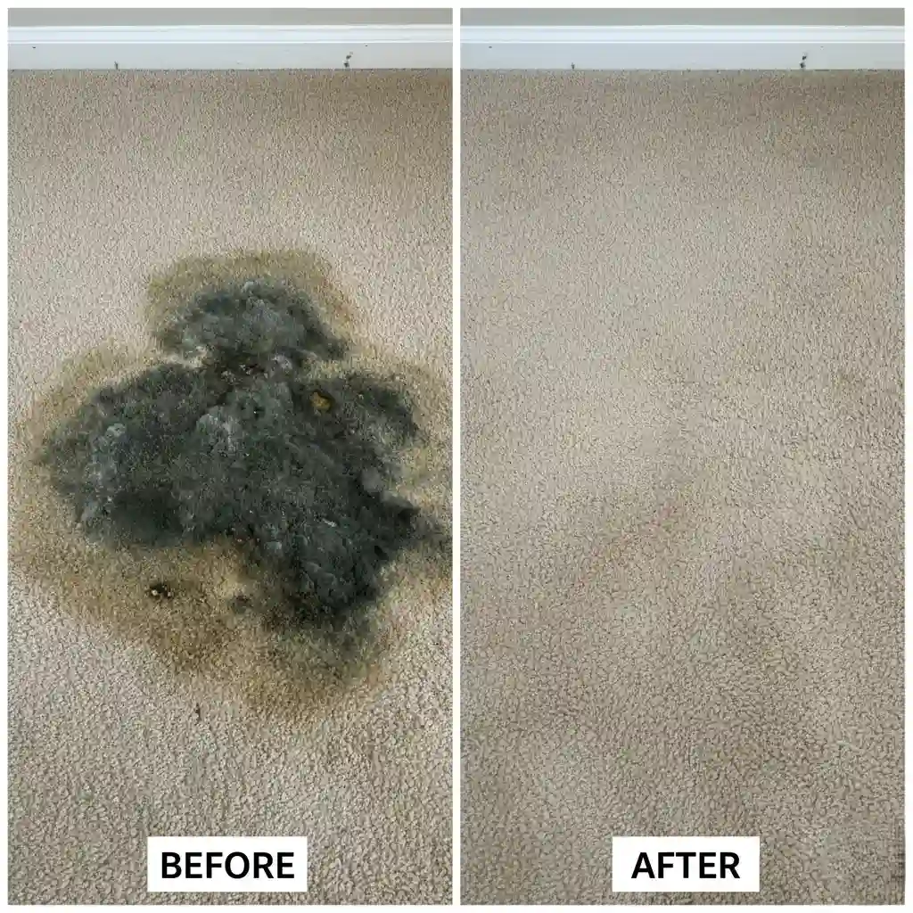 carpet mold removal before vs after