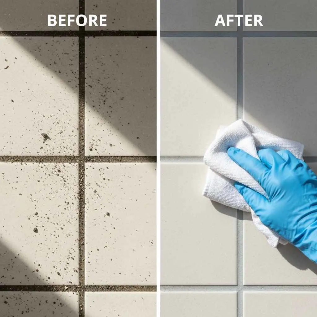 before-and-after grout cleaning results