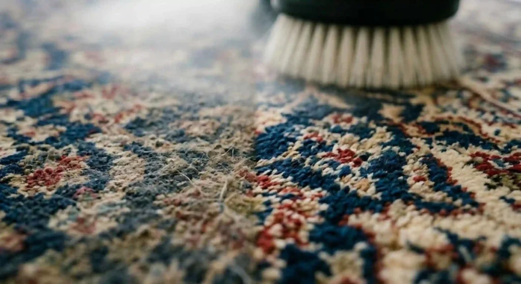 rug fibers showing texture and cleanliness